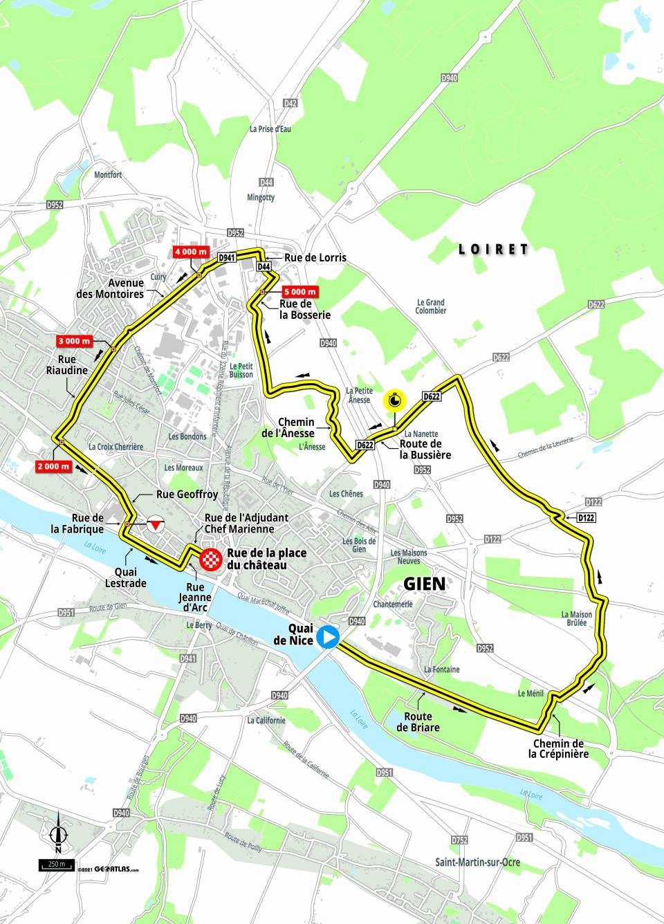 Streckenverlauf Paris - Nice 2021 - Etappe 3