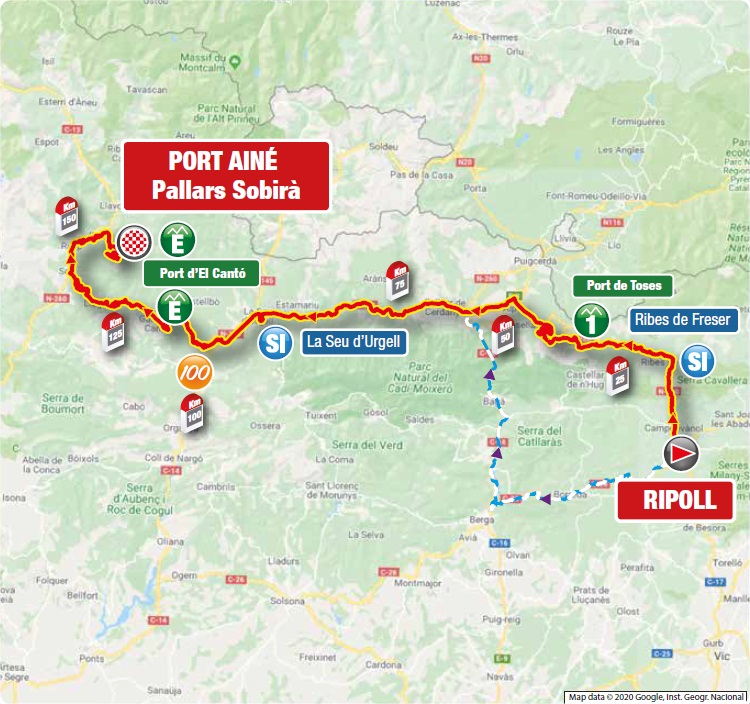Streckenverlauf Volta Ciclista a Catalunya 2021 - Etappe 4