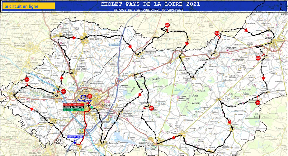 Streckenverlauf Cholet - Pays de la Loire 2021