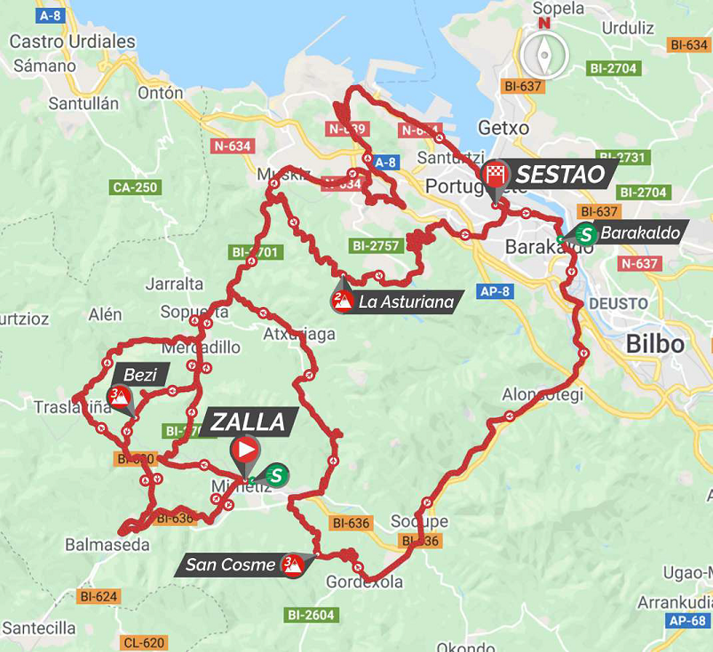 Streckenverlauf Itzulia Basque Country 2021 - Etappe 2