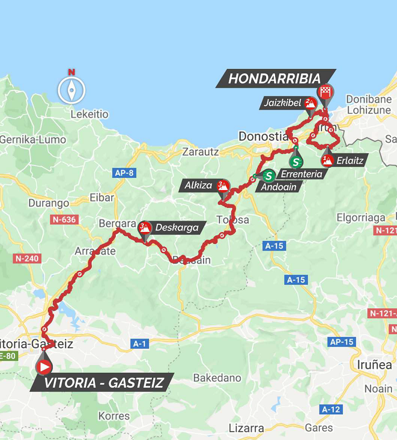 Streckenverlauf Itzulia Basque Country 2021 - Etappe 4