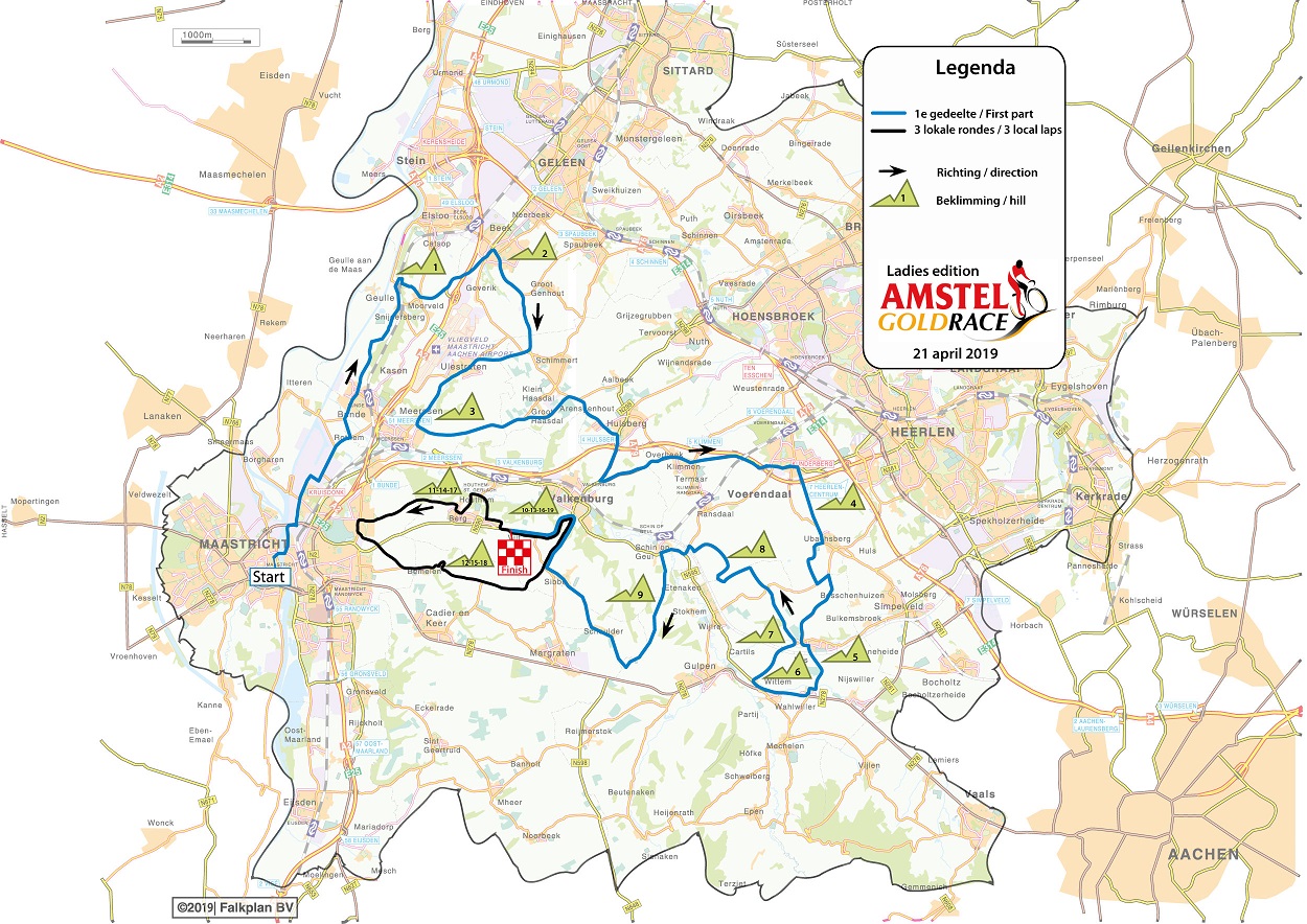 Streckenverlauf Amstel Gold Race Ladies Edition 2021