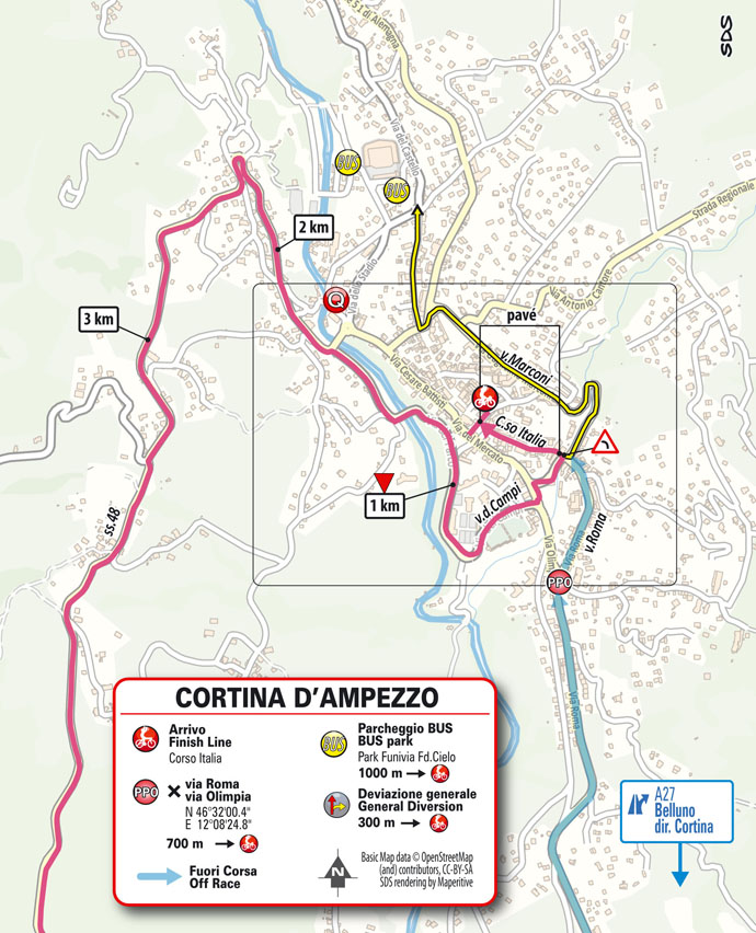 Streckenverlauf Giro dItalia 2021 - Etappe 16, Zielankunft