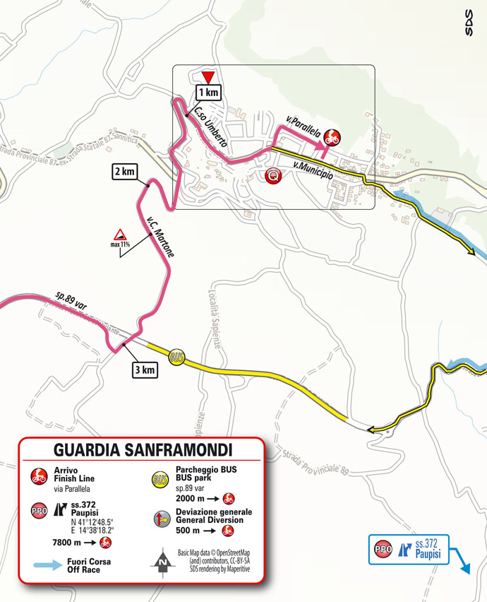 Streckenverlauf Giro d’Italia 2021 - Etappe 8, Zielankunft