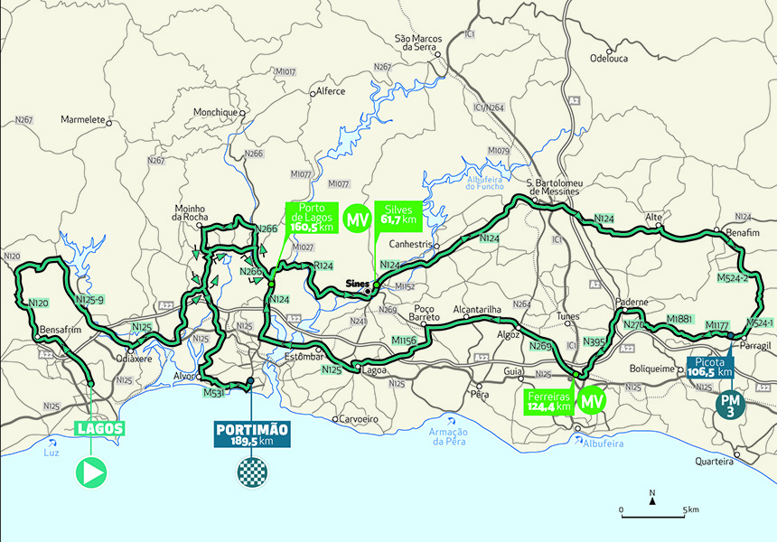 Streckenverlauf Volta ao Algarve em Bicicleta 2021 - Etappe 1