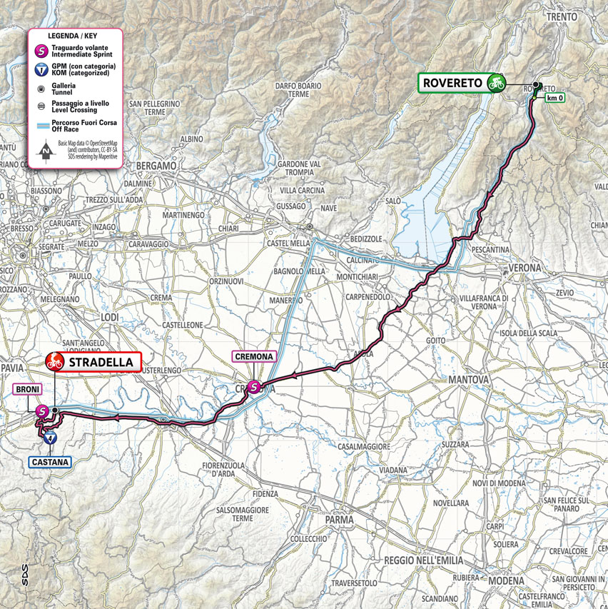 Streckenverlauf Giro d’Italia 2021 - Etappe 18