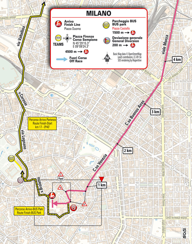 Streckenverlauf Giro dItalia 2021 - Etappe 21, Zielankunft