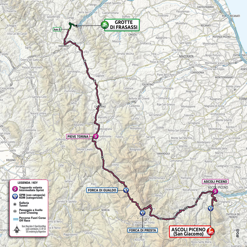 Streckenverlauf Giro d’Italia 2021 - Etappe 6