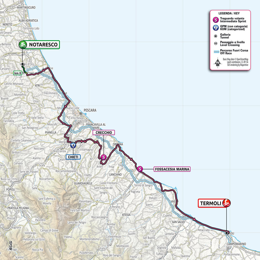 Streckenverlauf Giro dItalia 2021 - Etappe 7