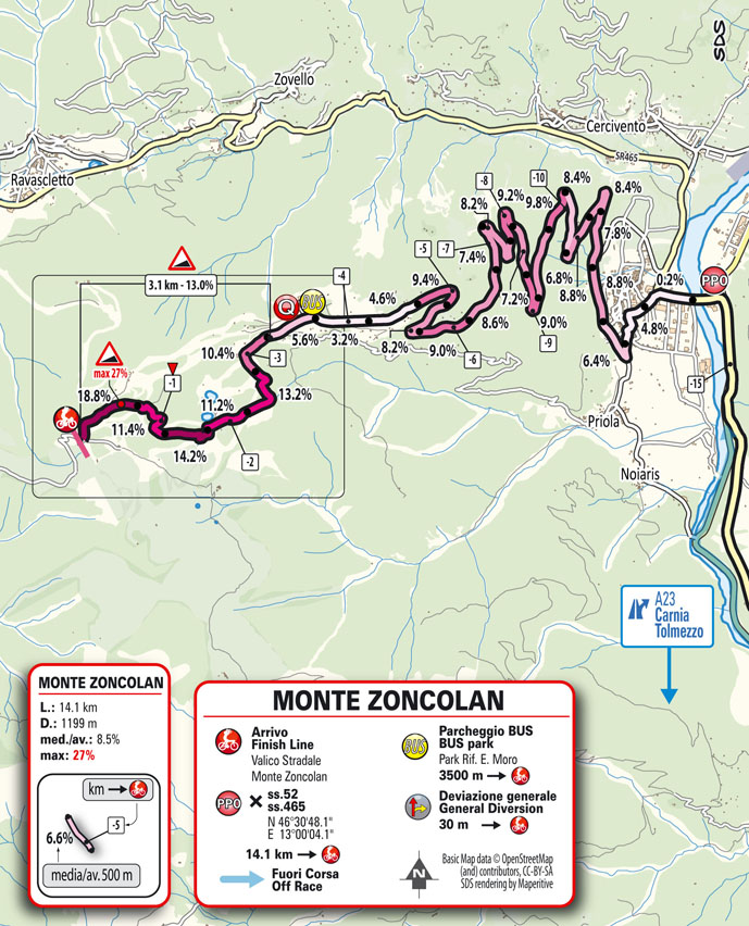 Streckenverlauf Giro d’Italia 2021 - Etappe 14, Zielankunft