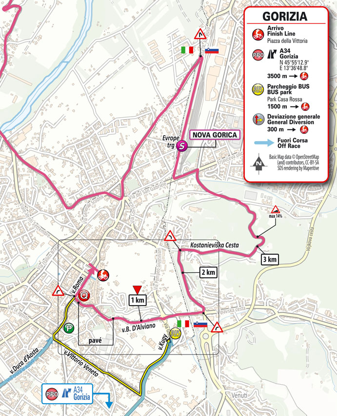 Streckenverlauf Giro dItalia 2021 - Etappe 15, Zielankunft