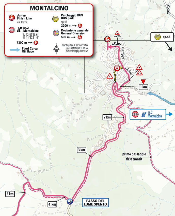 Streckenverlauf Giro dItalia 2021 - Etappe 11, Zielankunft