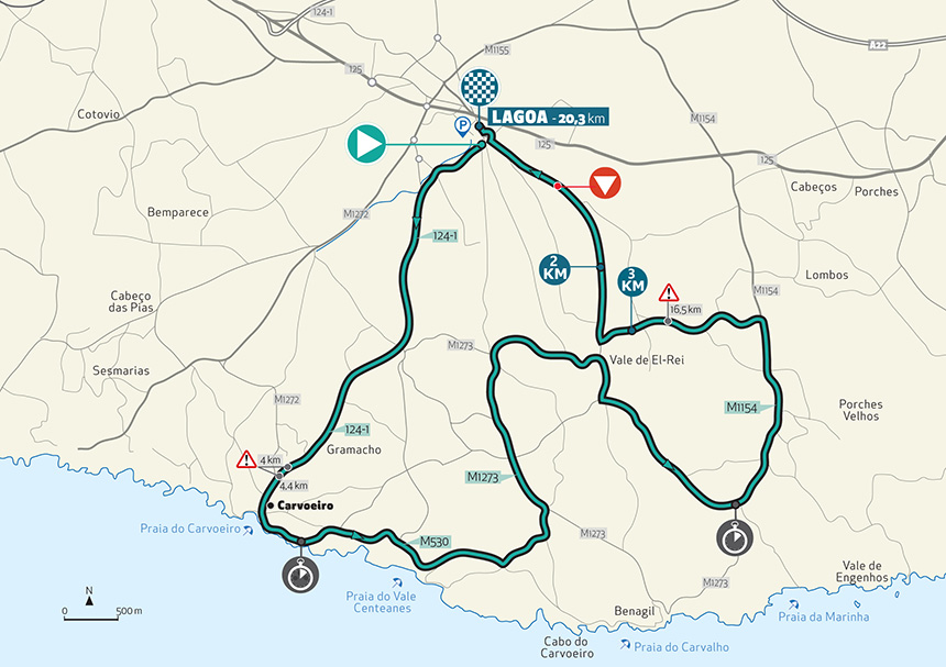 Streckenverlauf Volta ao Algarve em Bicicleta 2021 - Etappe 4