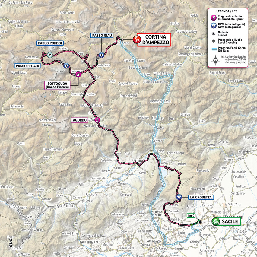 Streckenverlauf Giro dItalia 2021 - Etappe 16