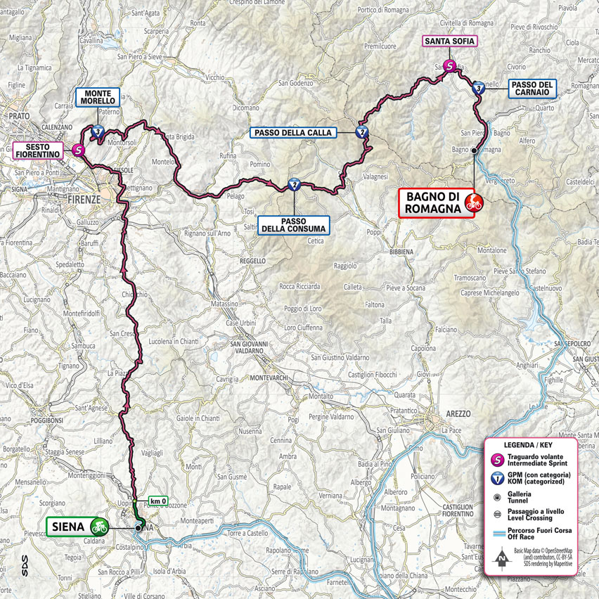 Streckenverlauf Giro dItalia 2021 - Etappe 12