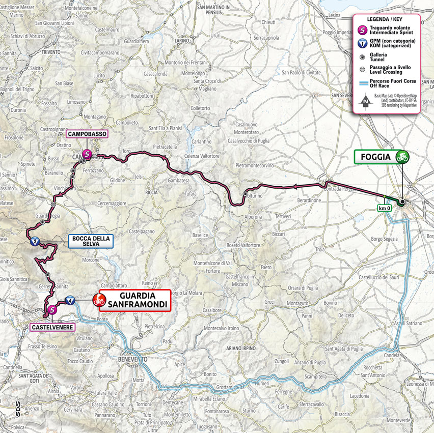 Streckenverlauf Giro d’Italia 2021 - Etappe 8