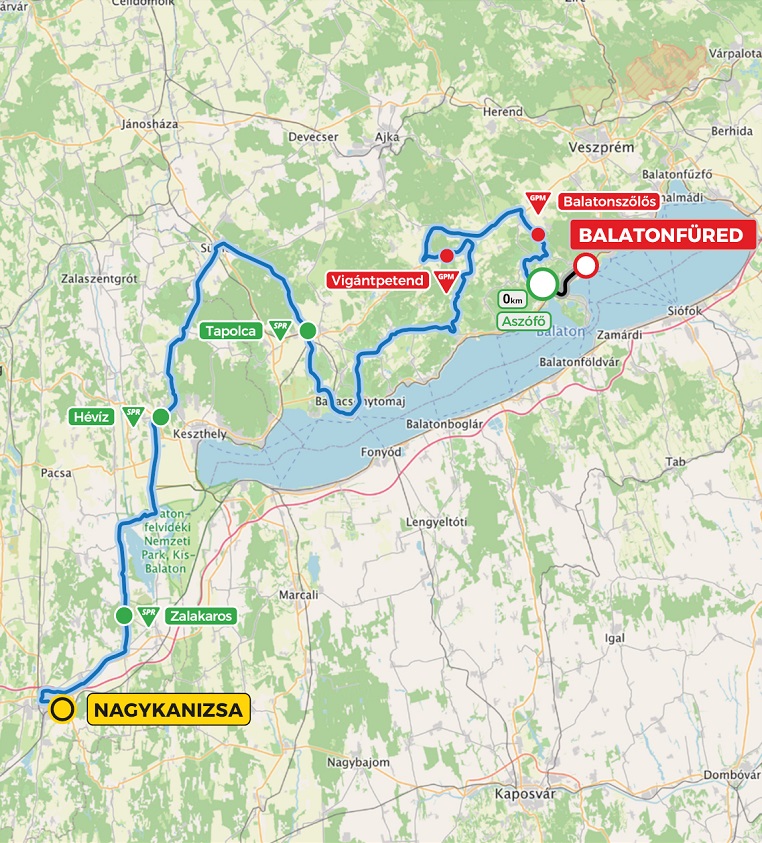 Streckenverlauf Tour de Hongrie 2021 - Etappe 2