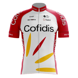 Trikot Cofidis (COF) 2021 (Quelle: UCI)