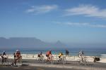 Start am Blouberg Strand mit dem Tafelberg im Hintergrund