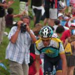 Tour de France - 18. Etappe  - Alberto Contador beim Training auf der Strecke