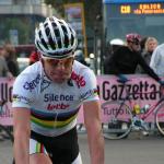 Giro di Lombardia - Weltmeister Cadel Evans am Ziel in Como