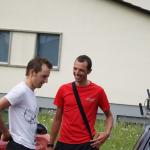 GP Aargau - Karsten Kroon und Alessandro Ballan beim frhlichen Plausch nach dem Rennen