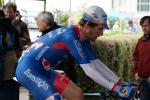 Tour de Suisse 9. Etappe - der amerikanische Zeitfahrmeister David Zabriskie bei der Vorbereitung auf sein Rennen