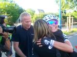 Pure Freude bei Charlotte Becker nach der Zielankunft ( LiVE-Radsport.com)