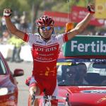 Moncouti feiert 3. Vuelta-Etappensieg, Tschopp auf dem Podest. Anton bernimmt Rot