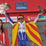Joaquin Rodriguez freute sich bei der Siegerehrung ber den Gewinn der 14. Vuelta-Etappe (Foto: Veranstalter)