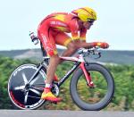 Der spanische Zeitfahrmeister Luis Leon Sanchez (GCE) erreicht den guten 5. Rang im Vuelta-Zeifahren (Foto: Veranstalter)