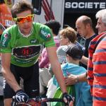Tour de Romandie - 1. Etappe - Geoffroy Lequatre, stellvertretender Trger des Sprinttrikots, am Start in Martigny