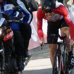 Tour de Suisse - 9. Etappe - der sptere Gesamtsieger Levi Leipheimer kurz vor dem Ziel des Einzelzeitfahren in Schaffhausen