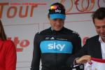 Eneco-Tour 5. Etappe - MEINS! - Evald Boasson Hagen freut sich auf das Leadertrikot bei der Siegerehrung in Genk