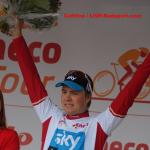 Eneco-Tour 5. Etappe - Leader Evald Boasson Hagen bei der Siegerehrung in Genk