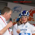 Eneco-Tour 6. Etappe - Grega Bole im Interview bei der Einschreibung in Sittard-Geleen