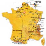 Die Karte mit allen Etappen der Tour de France 2012