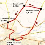 Streckenverlauf Route Adlie de Vitr 2012, 2. Rundkurs
