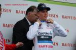 Tour de Romandie 4. Etappe - der beste Nachwuchsfahrer Andrew Talansky bei der Siegerehrung in Sion