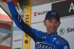 Tour de Suisse 3. Etappe - Michael Morkov wird in Aarberg als aktivster Fahrer der Etappe geehrt