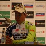 Tour de Suisse 3. Etappe - Etappensieger Peter Sagan steht bei der Pressekonferenz Rede und Antwort