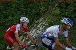 Tour de France 8. Etappe Cte de la Caquerelle - die beiden Schlusslichter der Etappe zu diesem Zeitpunkt gut 27 km vor dem Ziel in Porrentruy