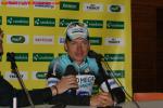 Tony Martin bei der Pressekonferenz nach seinem Sieg im Einzelzeitfahren in Genf