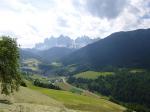 ein letzter Blick zu den Dolomiten-Bergen