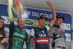 Das Podium der Tour du Doubs - Thomas Voeckler (Platz 2) - Aleksejs Saramotins (Platz 1) - Vegard Stake Laengen (Platz 3)