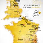 Die Streckenkarte der Tour de France 2014 mit Start in England