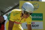Simon Spilak darf die letzten 18,5 km der Tour de Romandie 2014 im gelben Leadertrikot absolvieren