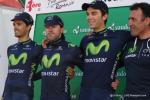 Team Movistar freut sich ber den Sieg in der Mannschaftswertung  - Ion Izagirre, Benat Intxausti und Jesus Herrada sowie der Sportliche Leiter