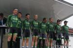 Team Europcar um Rückkehrer Thomas Voeckler bei der Einschreibung zur Tour du Doubs