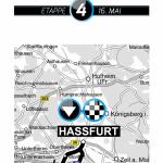 Karte 4. Etappe Bayern Rundfahrt 2015